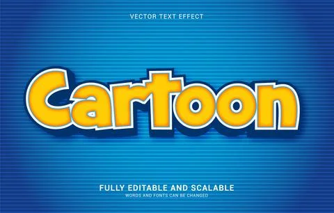Editable text effect, Cartoon style Stock Illustration