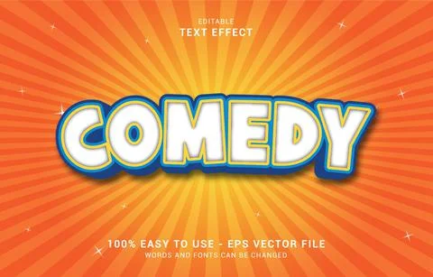 Editable text effect, Comedy Show style Stock Illustration