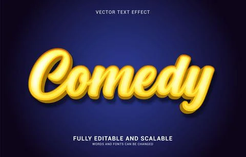Editable text effect, Comedy style Stock Illustration