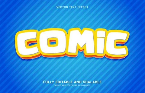 Editable text effect, Comic style Illustrazione stock