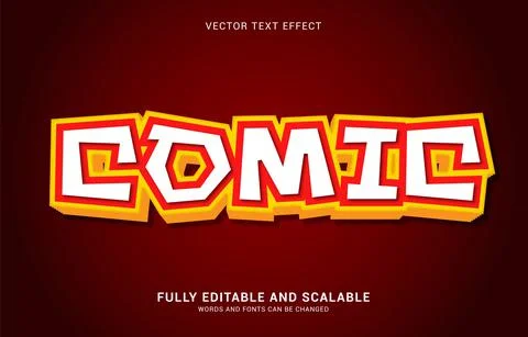 Editable text effect, Comic style Illustrazione stock
