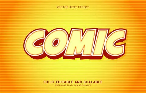 Editable text effect, Comic style Stock Illustration