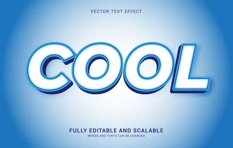 Editable text effect, Cool style Stock Illustration