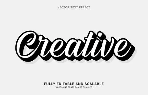 Editable text effect, Creative style Stock Illustration