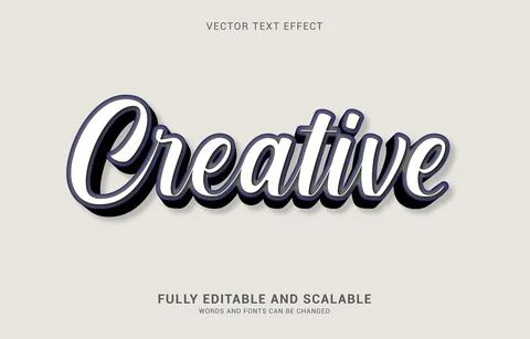Editable text effect, Creative style Stock Illustration