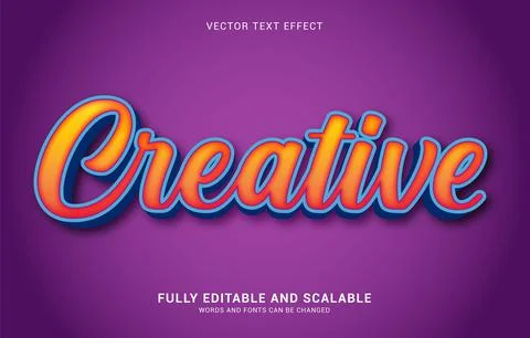 Editable text effect, Creative style Stock Illustration