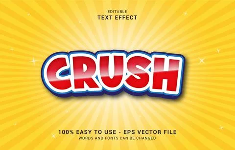 Editable text effect, Crush style Stock Illustration