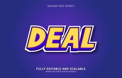 Editable text effect, Deal style Stock Illustration