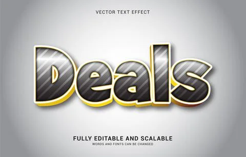 Editable text effect, Deals style Stock Illustration