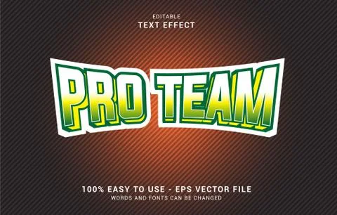 Editable text effect, e-sports style vector design Stock Illustration