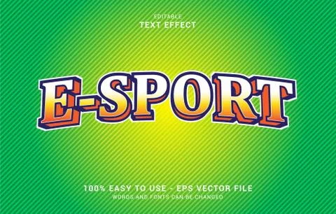 Editable text effect, e-sports style vector design Illustrazione stock