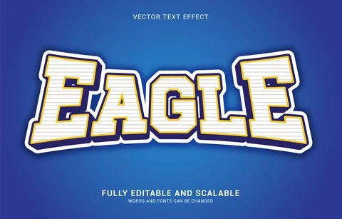 Editable text effect, Eagle style Stock Illustration