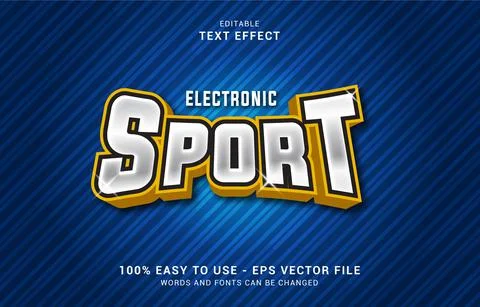 Editable text effect, Electronic Sport style Stock Illustration