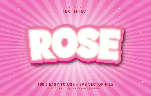Editable text effect, Elegant Rose style Illustrazione stock