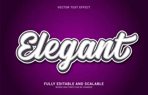 Editable text effect, Elegant style Stock Illustration