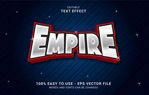 Editable text effect, Empire style Stock Illustration