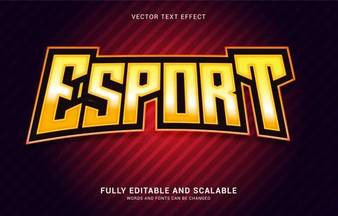 Editable text effect, Esport style Stock Illustration