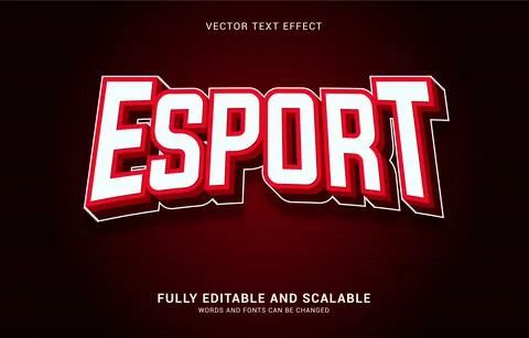 Editable text effect, Esports style Stock Illustration
