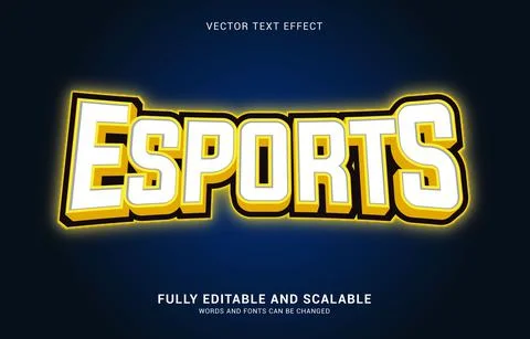 Editable text effect, Esports style Stock Illustration