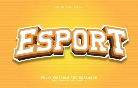 Editable text effect, Esports style Stock Illustration