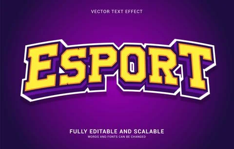 Editable text effect, Esports style Stock Illustration
