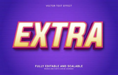 Editable text effect, Extra style Stock Illustration