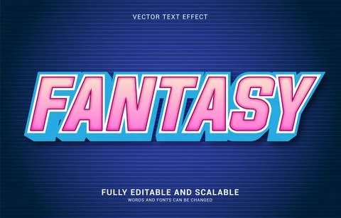 Editable text effect, Fantasy style Stock Illustration