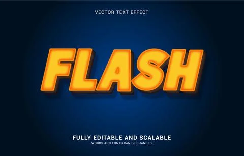 Editable text effect, Flash style Stock Illustration