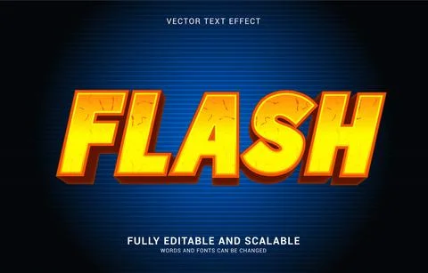 Editable text effect, Flash style Stock Illustration