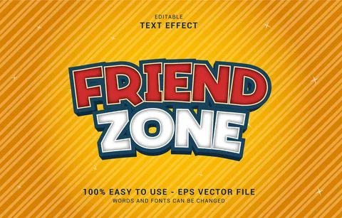 Editable text effect, Friend Zone style Stock Illustration