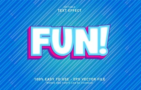 Editable text effect, Fun style Illustrazione stock