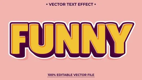 Editable text effect Funny 3d Cartoon template style premium vector Illustrazione stock