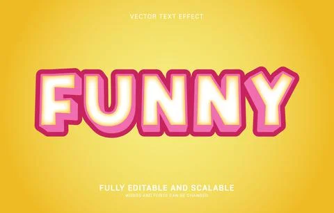 Editable text effect, Funny style Stock Illustration