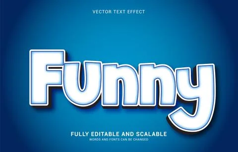 Editable text effect, Funny style Stock Illustration