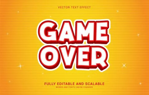 Editable text effect, Game Over style Stock Illustration