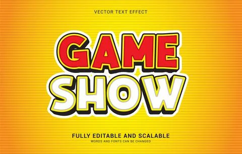Editable text effect, Game Show style Stock Illustration