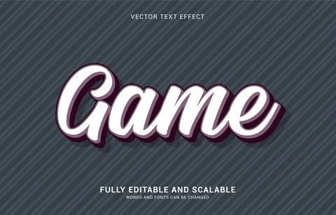 Editable text effect, Game style Stock Illustration