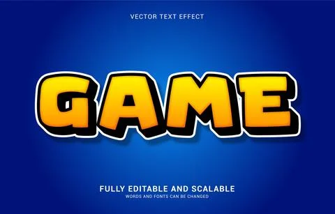 Editable text effect, Game style Stock Illustration