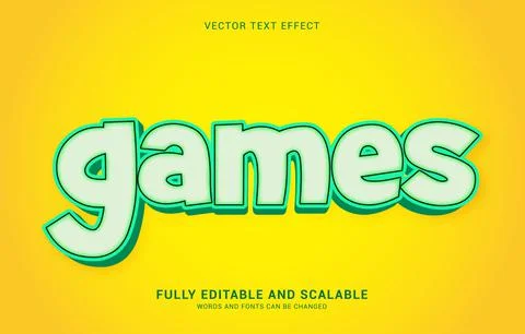 Editable text effect, Games style Stock Illustration