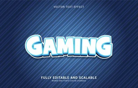 Editable text effect, Gaming style Stock Illustration