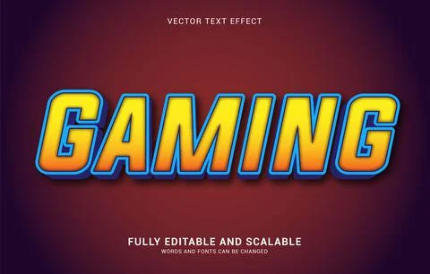 Editable text effect, Gaming style Stock Illustration