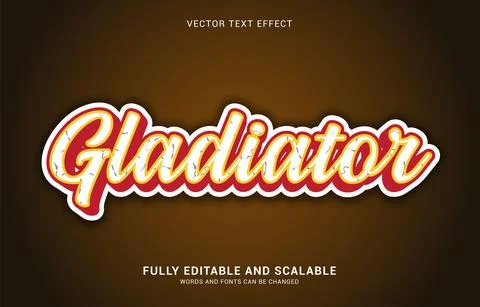 Editable text effect, Gladiator style Stock Illustration