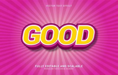 Editable text effect, Good style Stock Illustration
