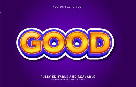 Editable text effect, Good style Stock Illustration