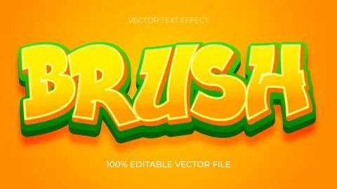 Editable text effect gradient color street graffiti wall style Illustrazione stock