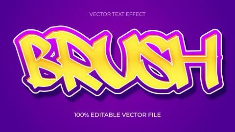 Editable text effect gradient color street graffiti wall style Illustrazione stock