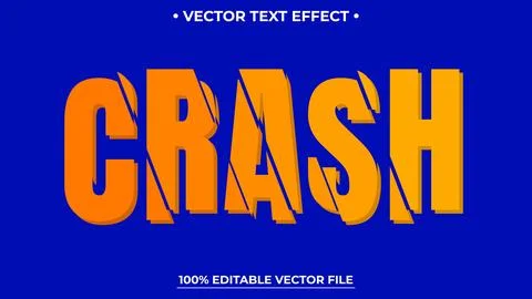 Editable Text Effect With Gradient Sliced Style Stock Illustration