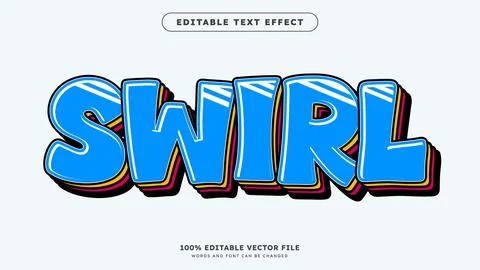 Editable text effect graffiti with vibrant colors fit for street art theme Stockillustratie