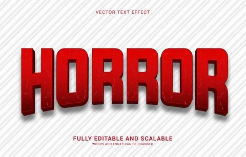 Editable text effect, Horror style Stock Illustration