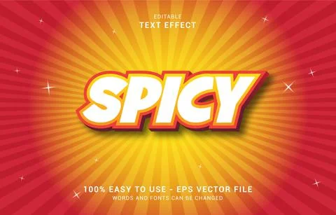 Editable text effect, Hot Spicy style Stock Illustration